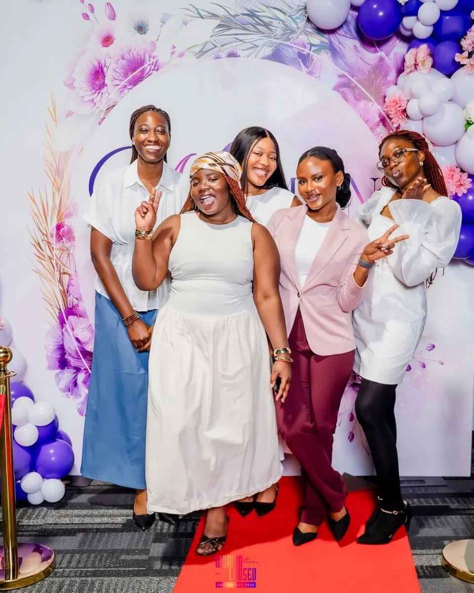 Five women smiling on the red carpet at the Woman Thou Art Loosed Conference 2026, Kingdom Stars Assembly Guelph