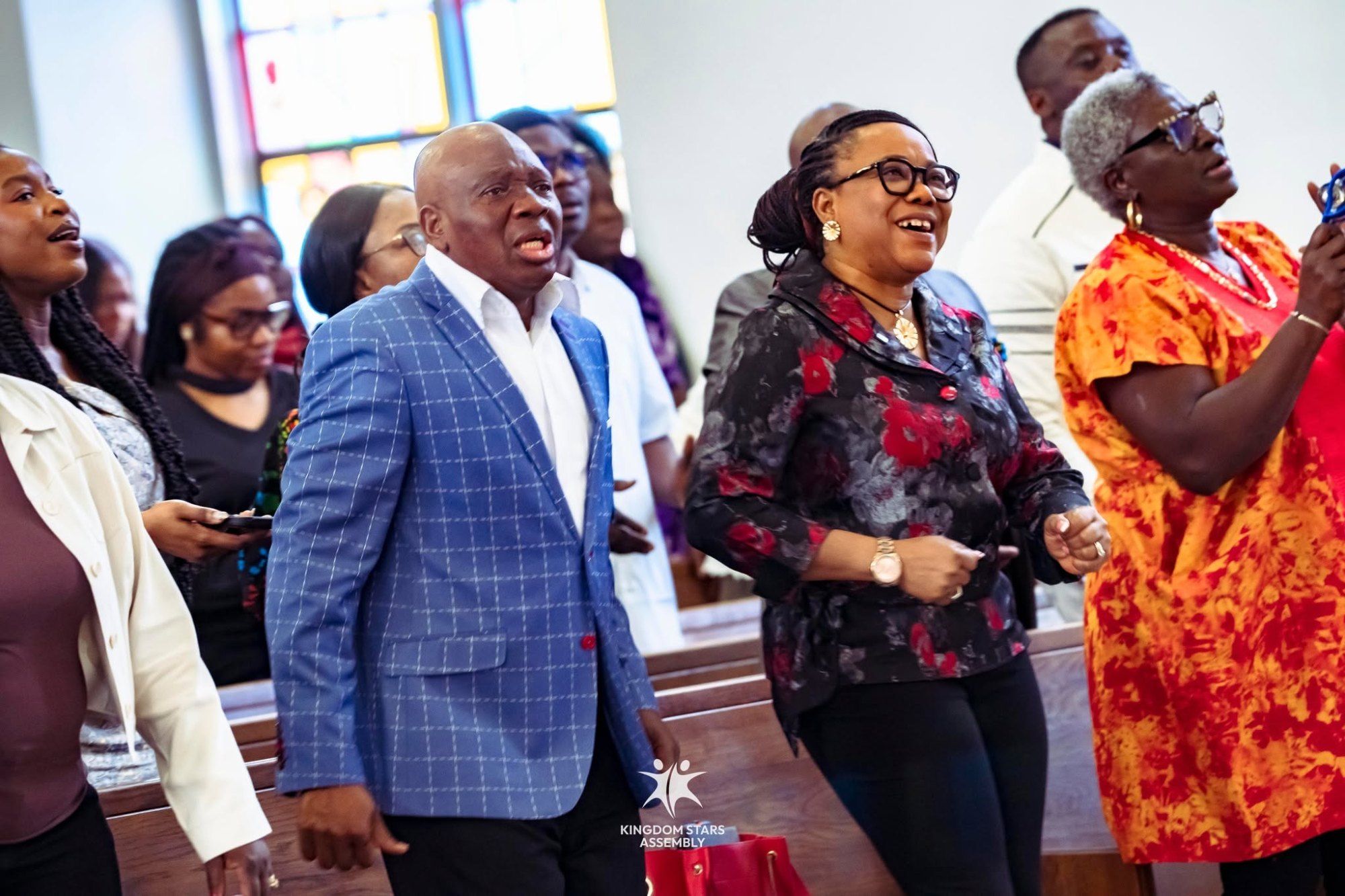 Pastor David Adeosun and Pastor Lola Adeosun Worshiping in Church