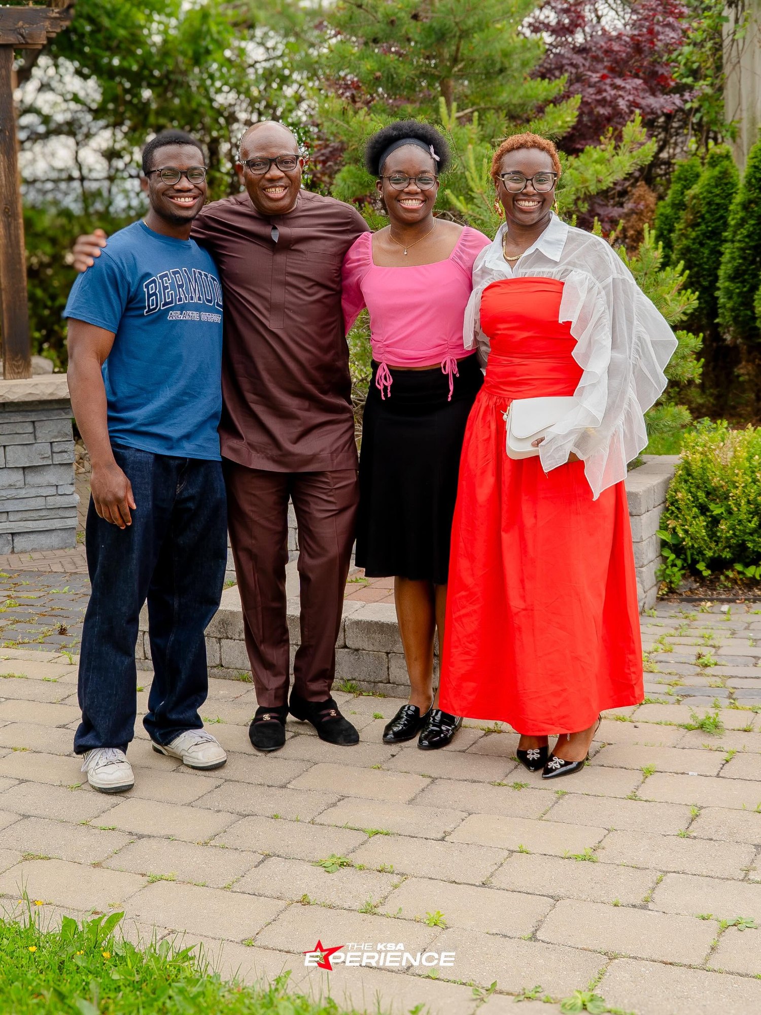 four smiling people pose outdoors with arms around each other, The KSA Experience photo, Kingdom Stars Assembly Guelph